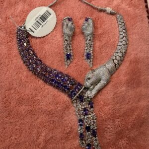 Amethyst Panther Necklace Set