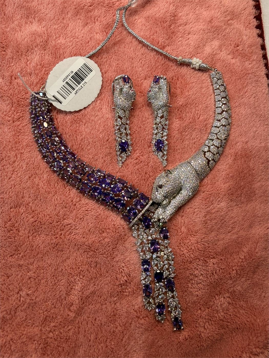 Amethyst Panther Necklace Set