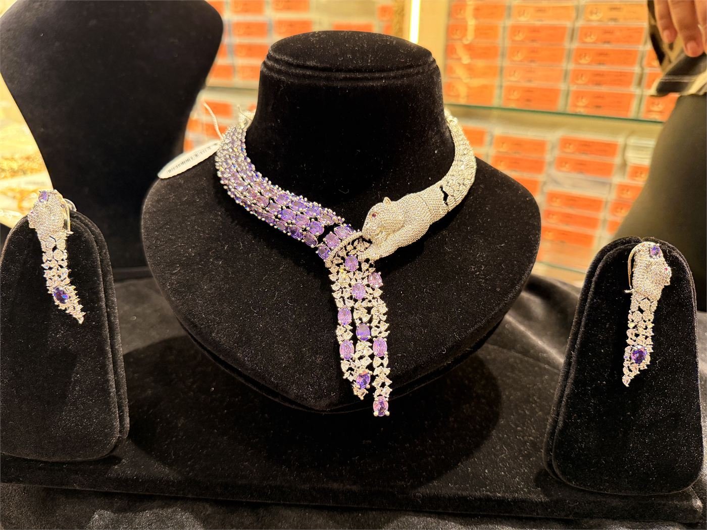 Amethyst Serpent Necklace Set