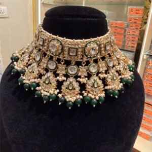 Emerald Kundan Bridal Set