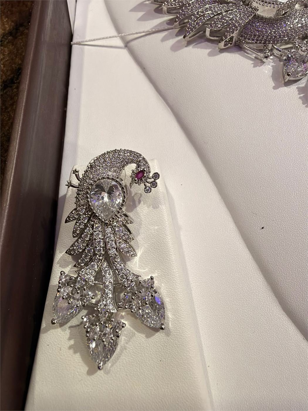 Silver Peacock Choker Set